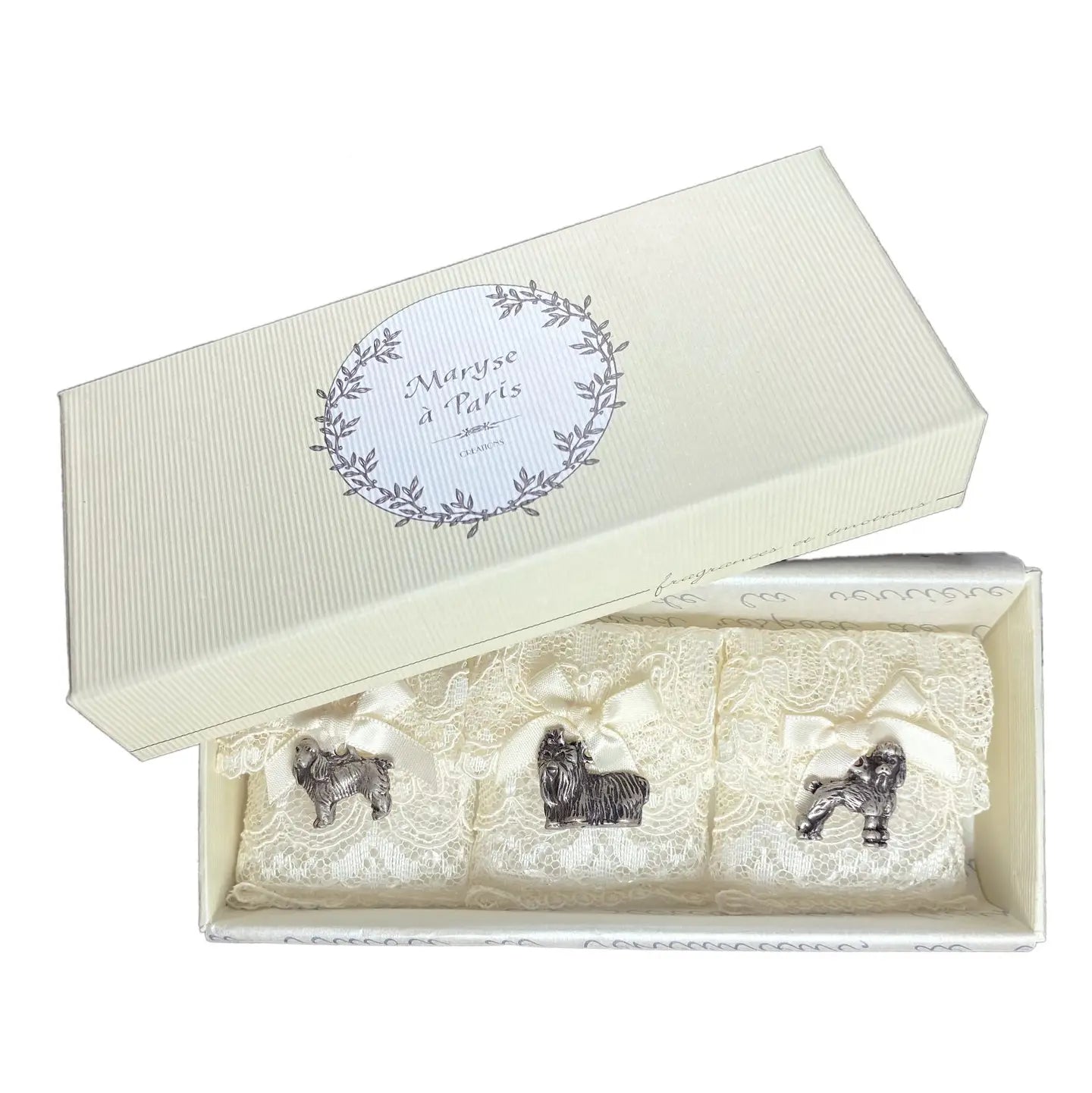 Duftsäckchen "Les Petits Cabotins" 3er-Set mit Calais-Spitze