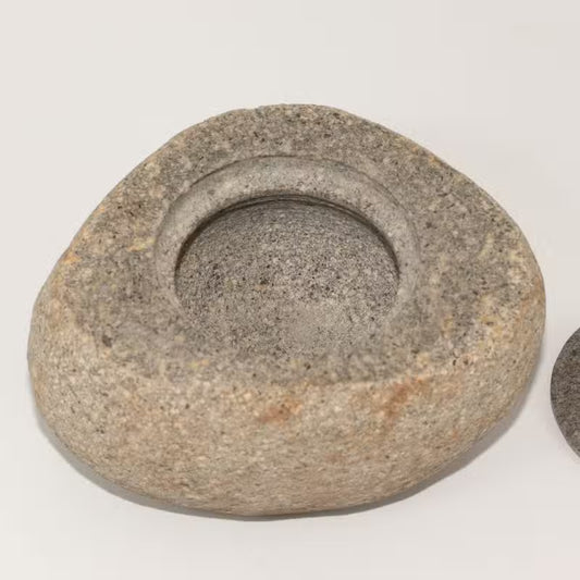 Grosser Erdungs-Topf aus natürlichem Flussstein ca. 15 x 12 cm