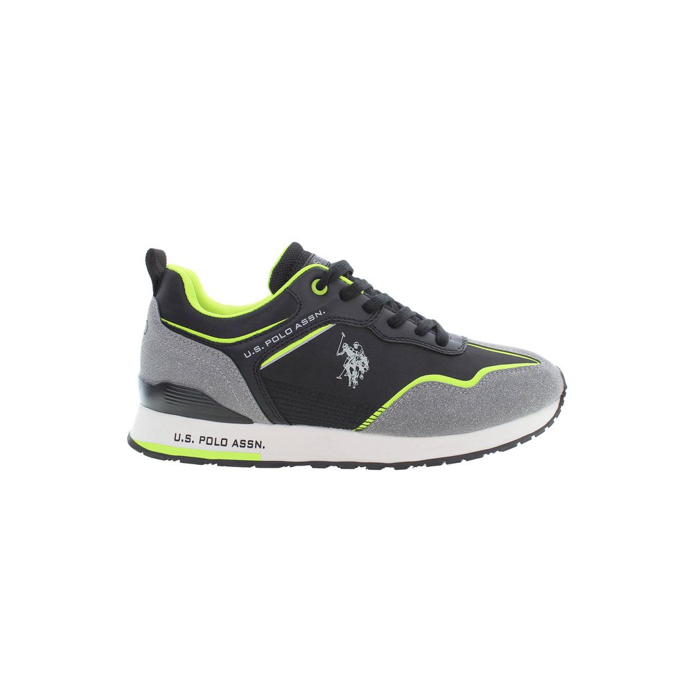 Black Polyester Sneaker