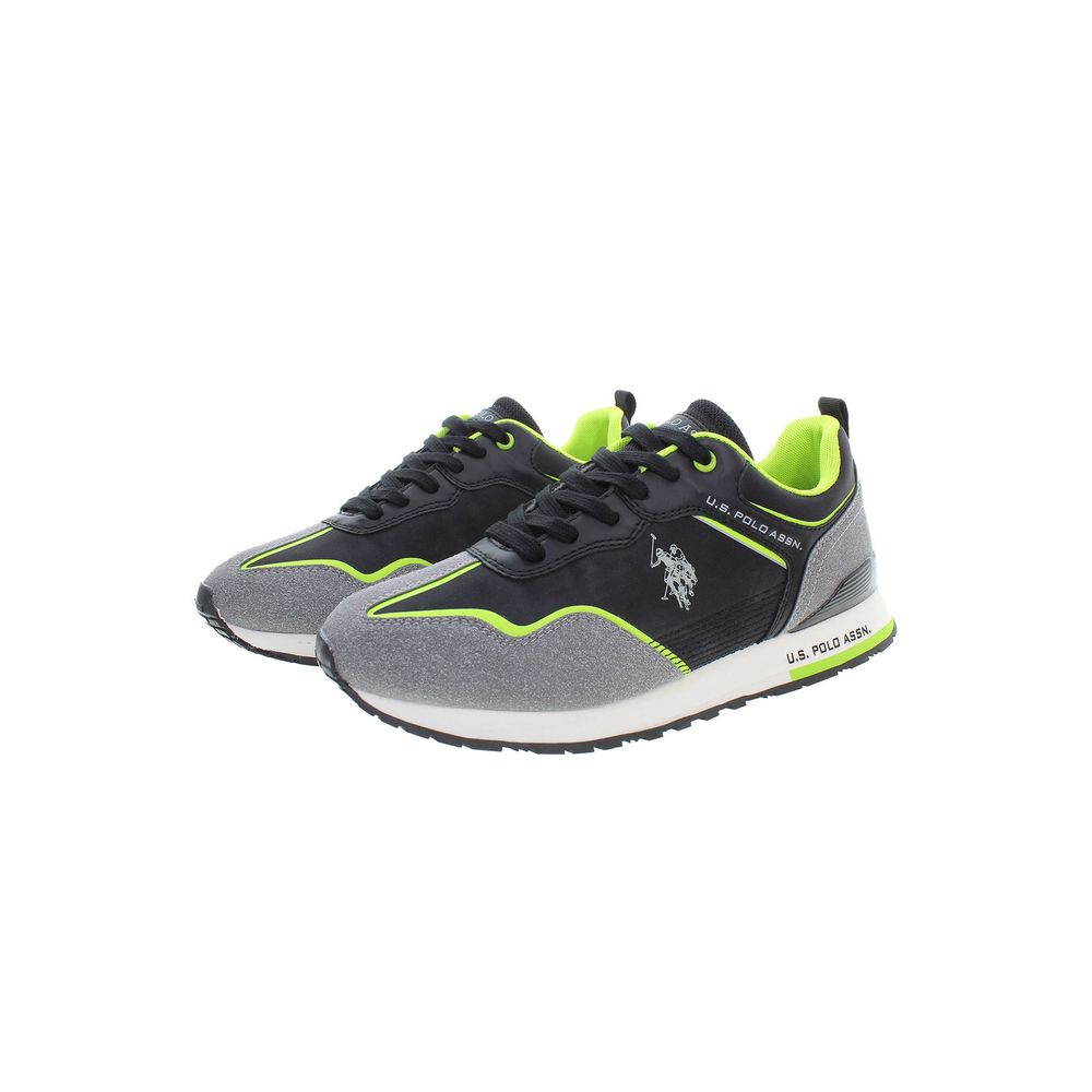 Black Polyester Sneaker