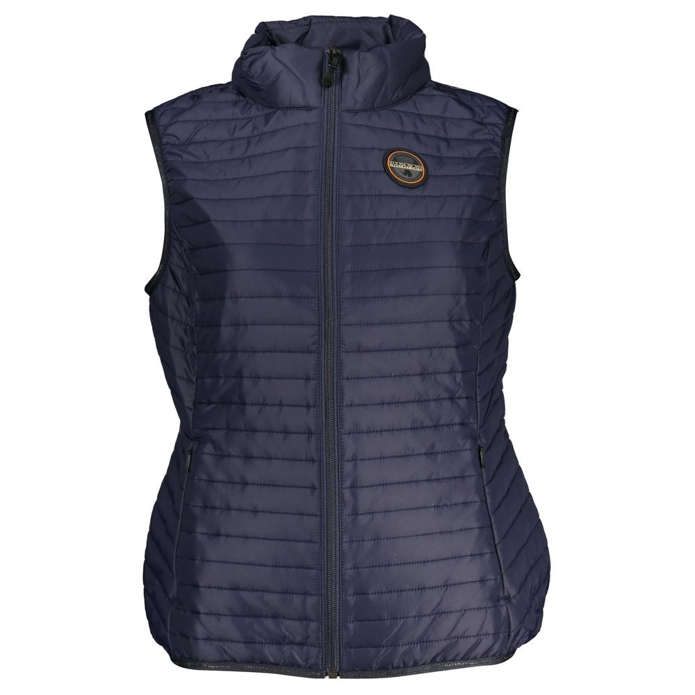 Blue Polyester Women's Jacket
