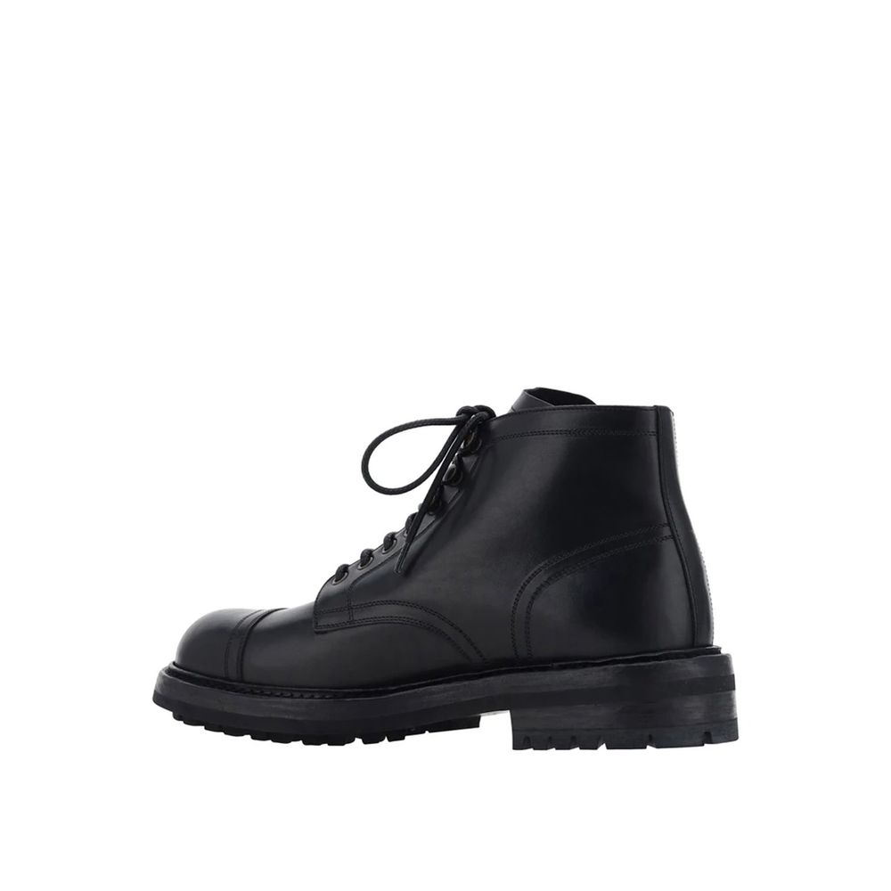 Lace-Up Leather Boots