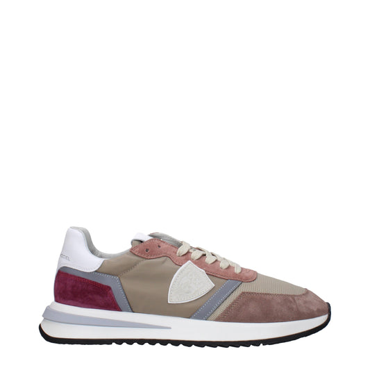 Beige Fabric Low Tops