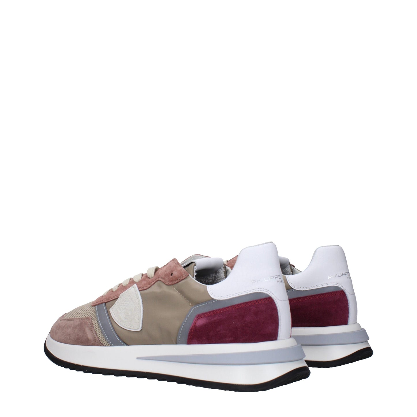 Beige Fabric Low Tops