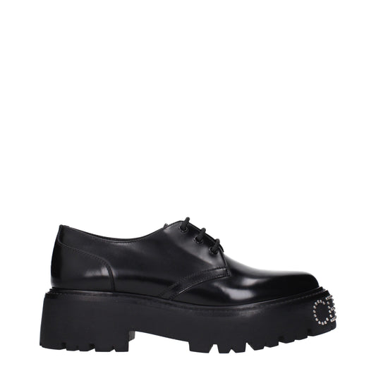 Black Leather Oxfords And Derbies