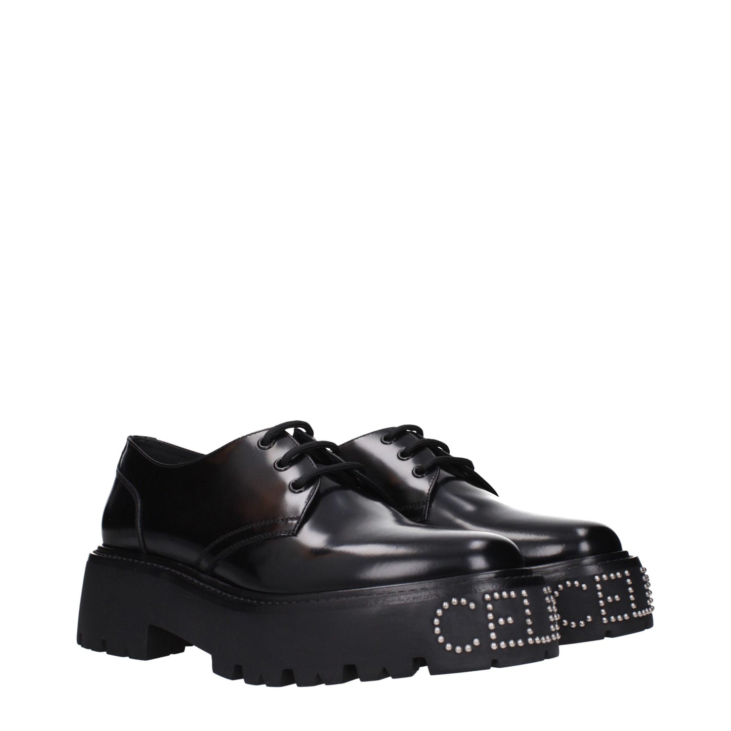 Black Leather Oxfords And Derbies