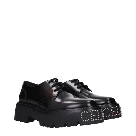 Black Leather Oxfords And Derbies