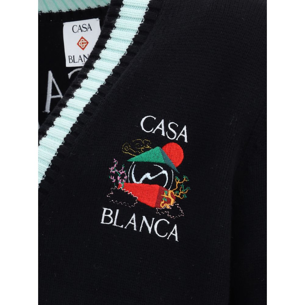 Merino Wool embroidered Cardigan