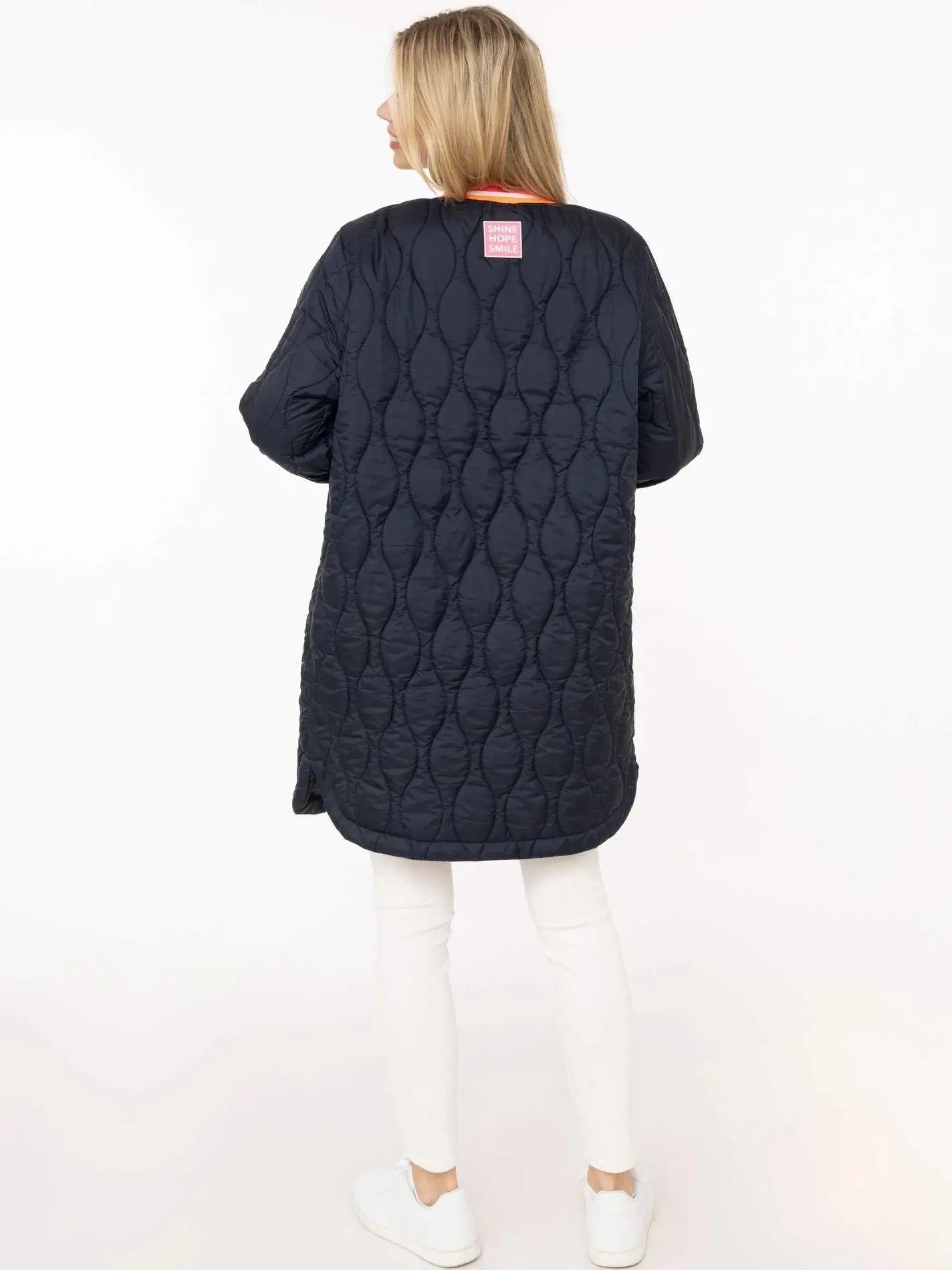 Bombermantel "Shine Hope Smile" blau