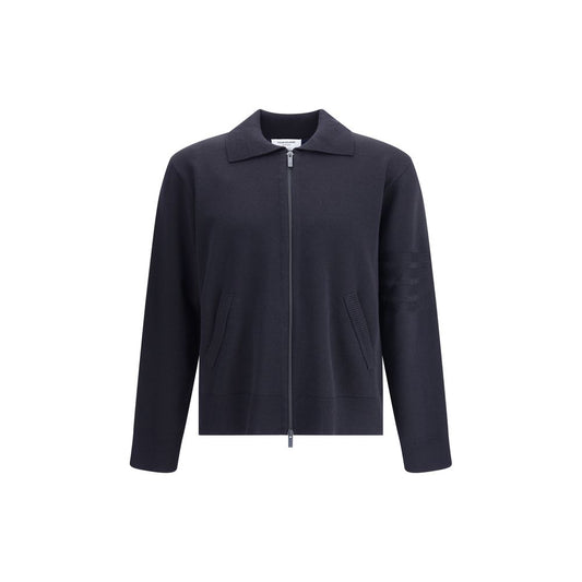 Double Face Full Zip Up Cardigan In Meri