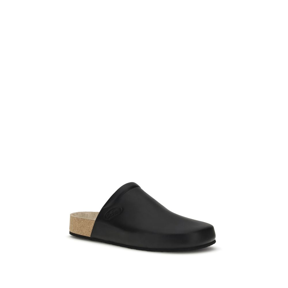 Leather Mules with cork insole