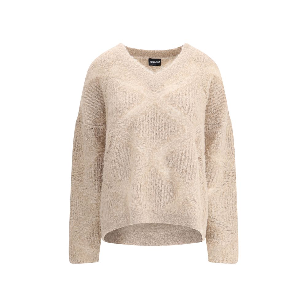 V-neck cashmere and alpaca blend Sweater