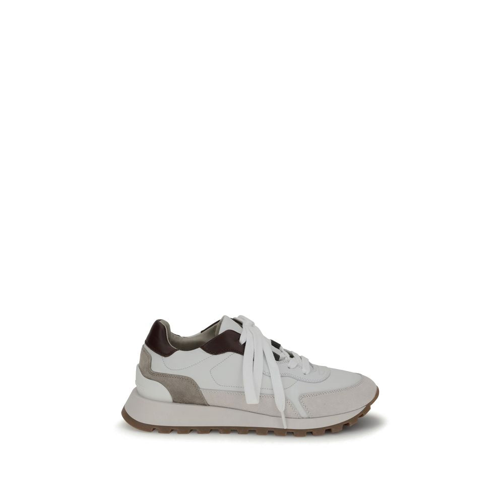 Leather Sneakers with shiny details
