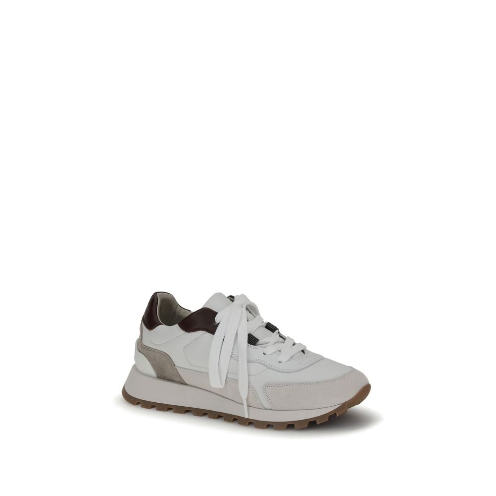 Leather Sneakers with shiny details