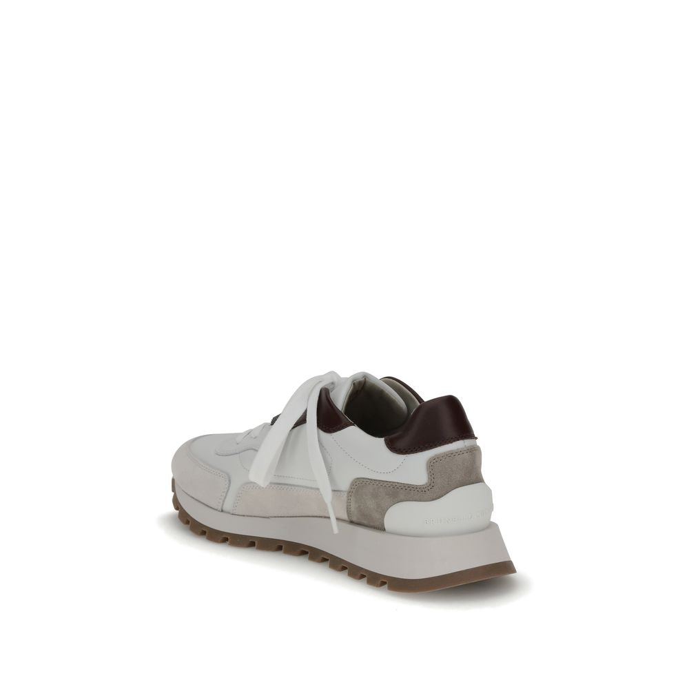 Leather Sneakers with shiny details