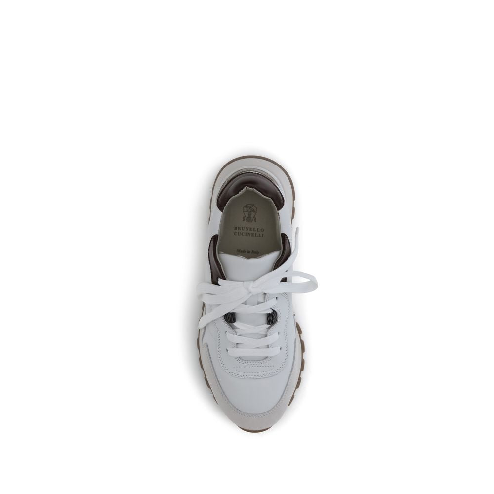 Leather Sneakers with shiny details