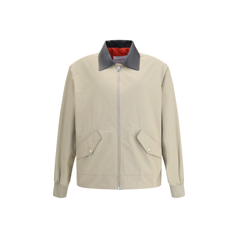 Cotton Harrington Jacket with leather details