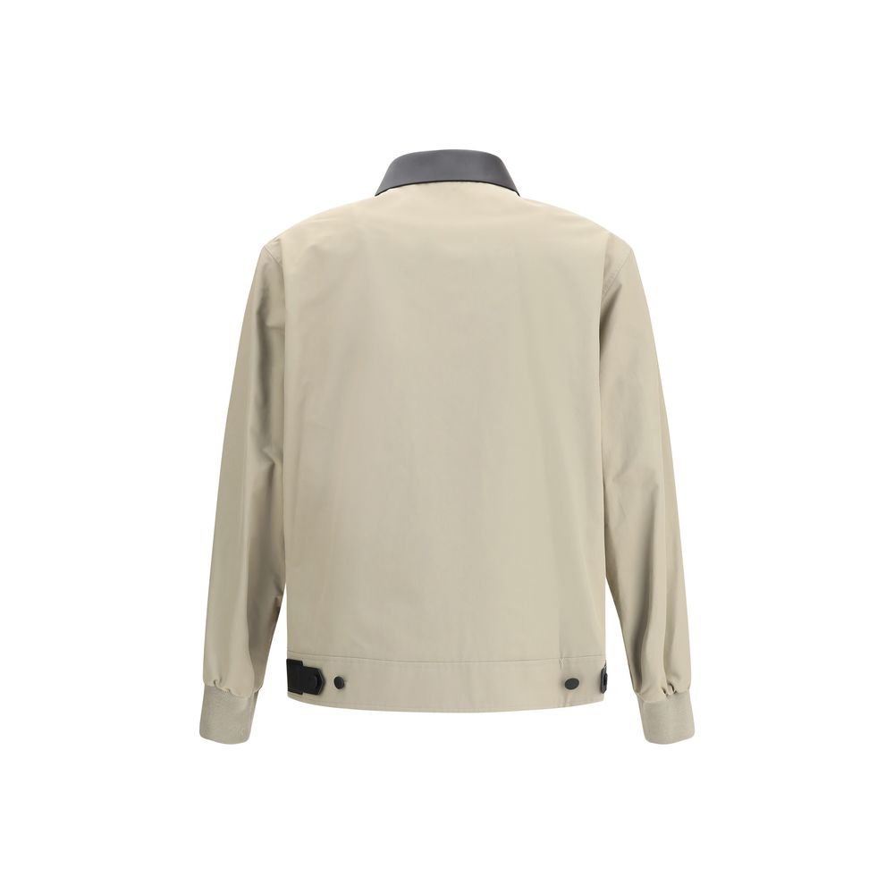 Cotton Harrington Jacket with leather details