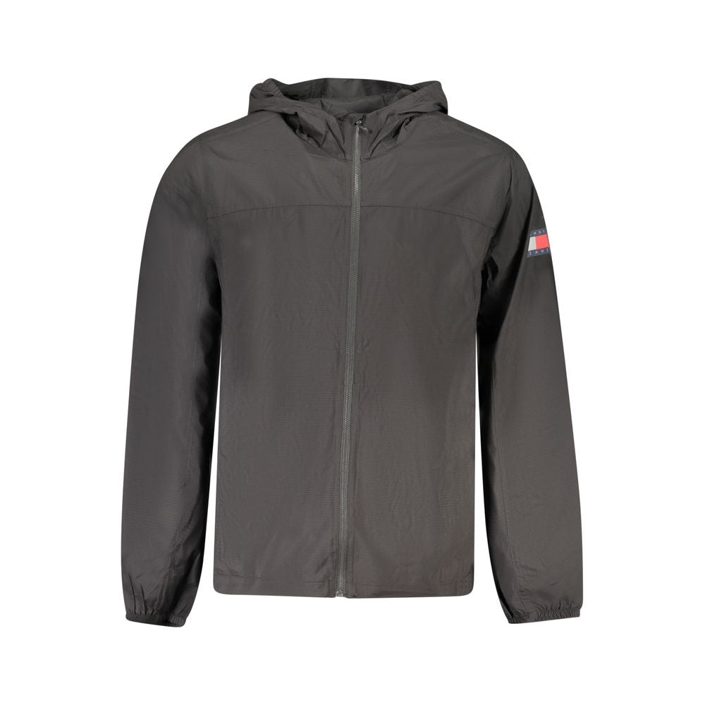 Black Polyamide Men Jacket