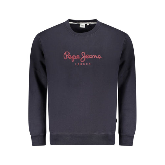 Blue Cotton Men Sweater
