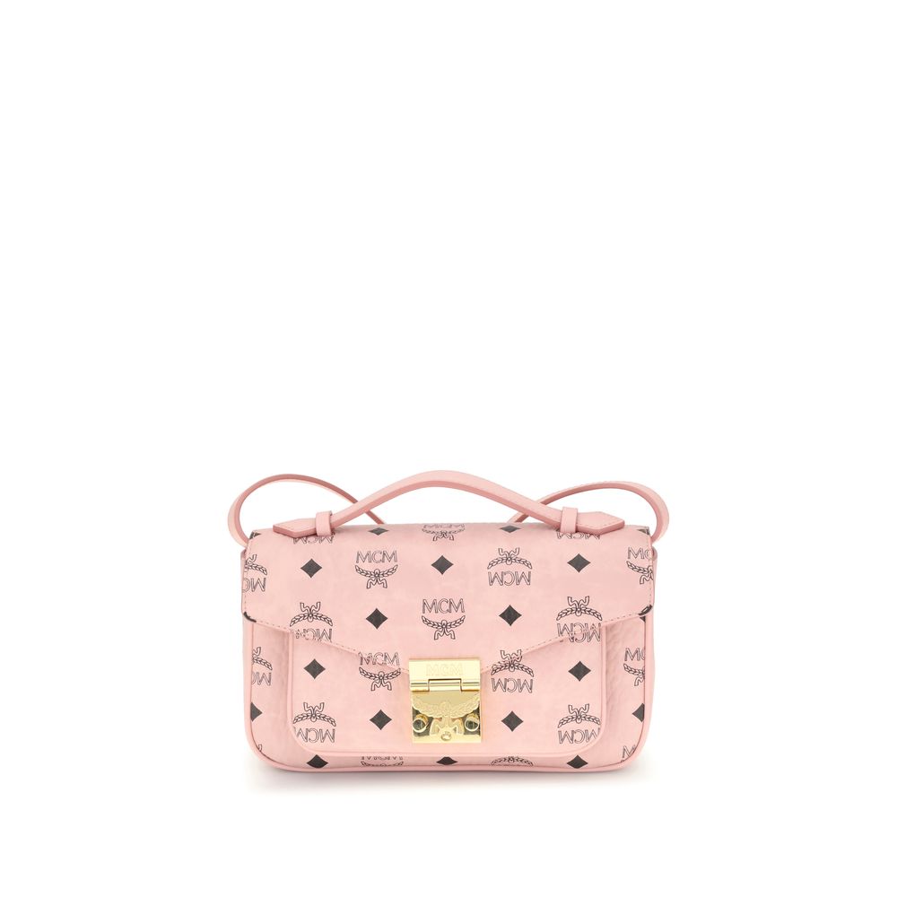 Handbag in printed faux leather