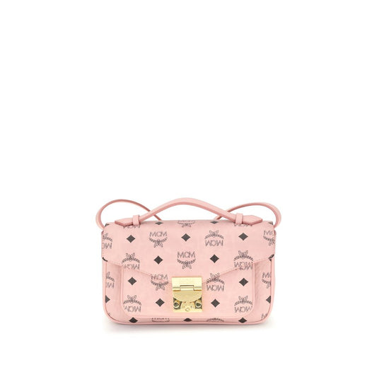 Handbag in printed faux leather