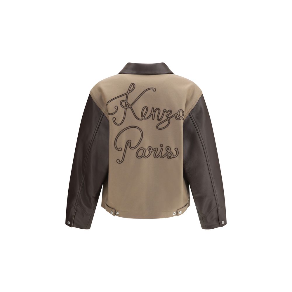 Wool and leather college Jacket
