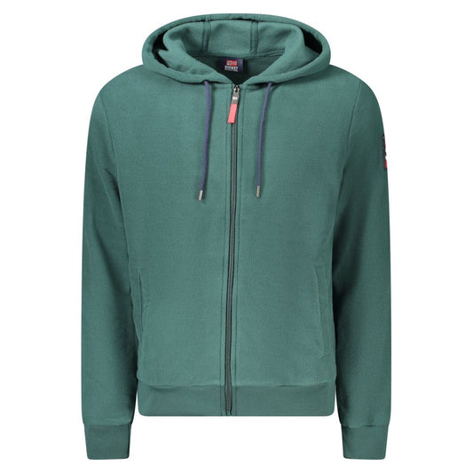Green Polyester Men Sweater