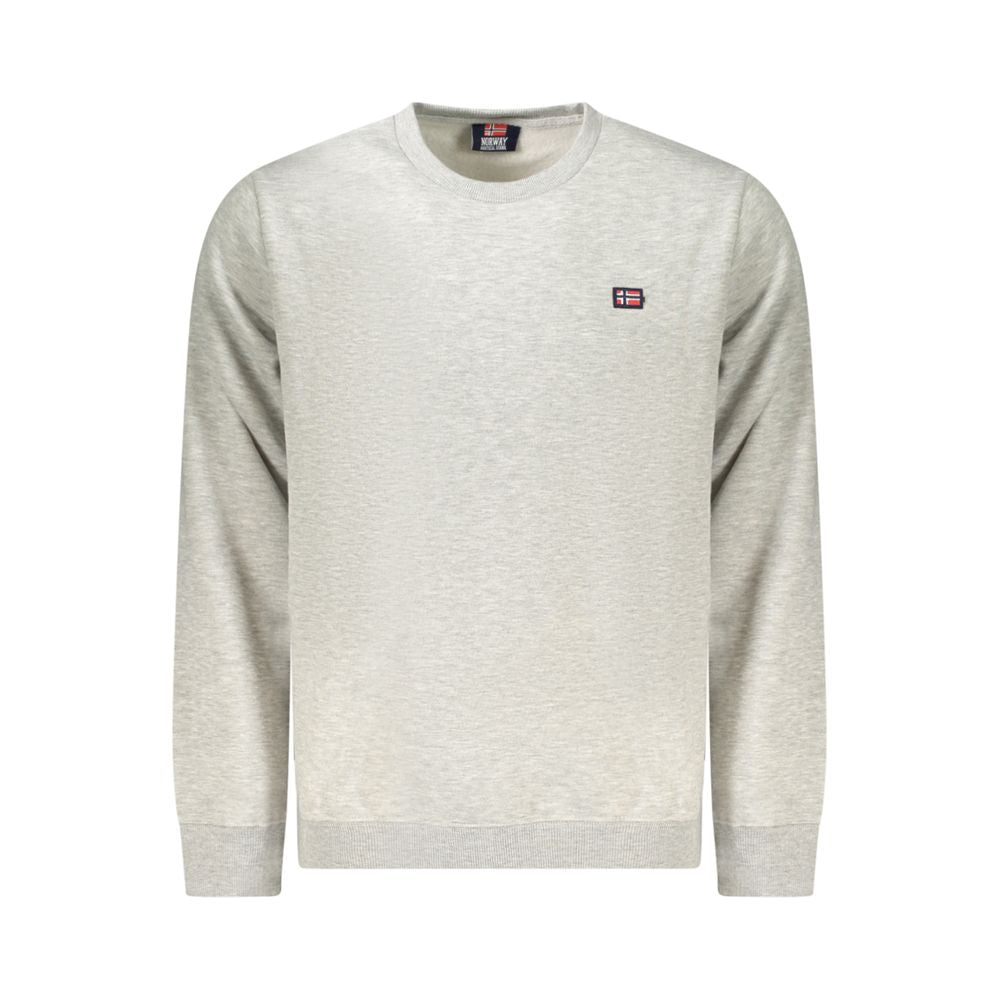 Gray Cotton Men Sweater