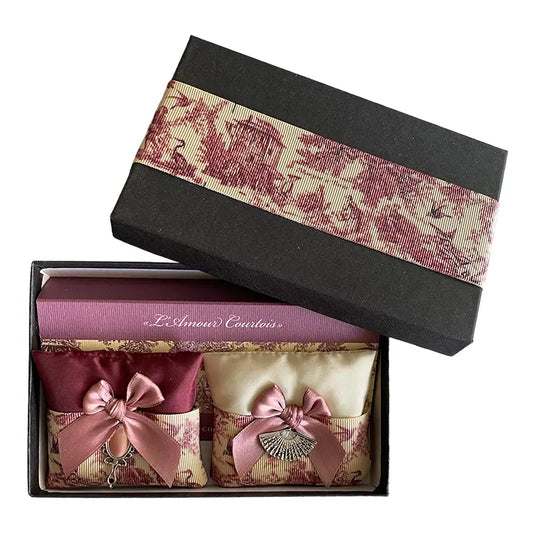 Duftsäckchen  "Rote Toile de Jouy" 2er-Set