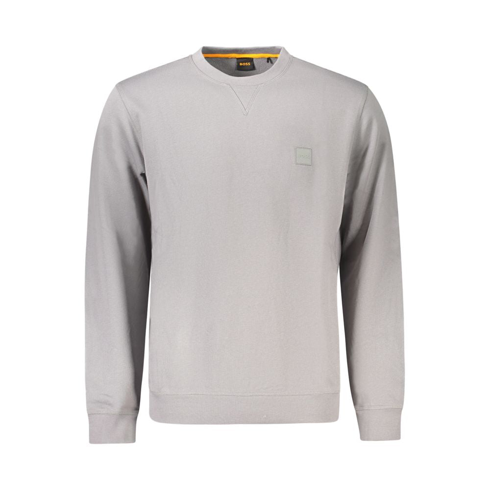 Gray Cotton Men Sweater
