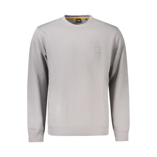 Gray Cotton Men Sweater