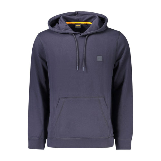Blue Cotton Men Sweater