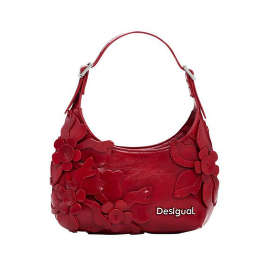 Red Polyethylene Women Handbag