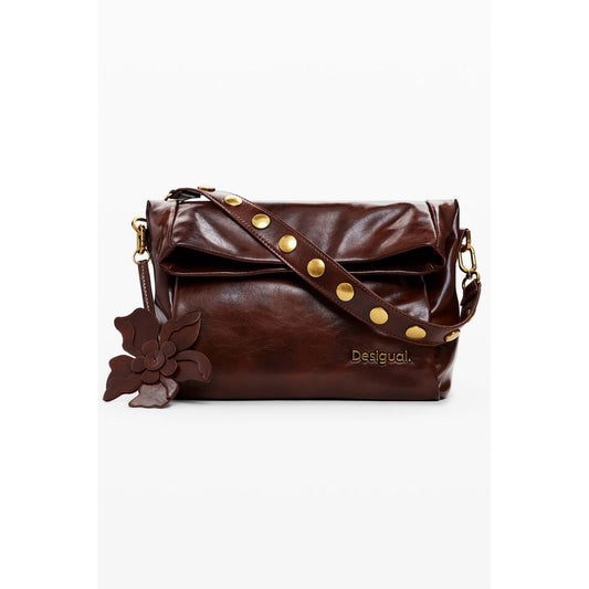Brown Polyethylene Women Handbag