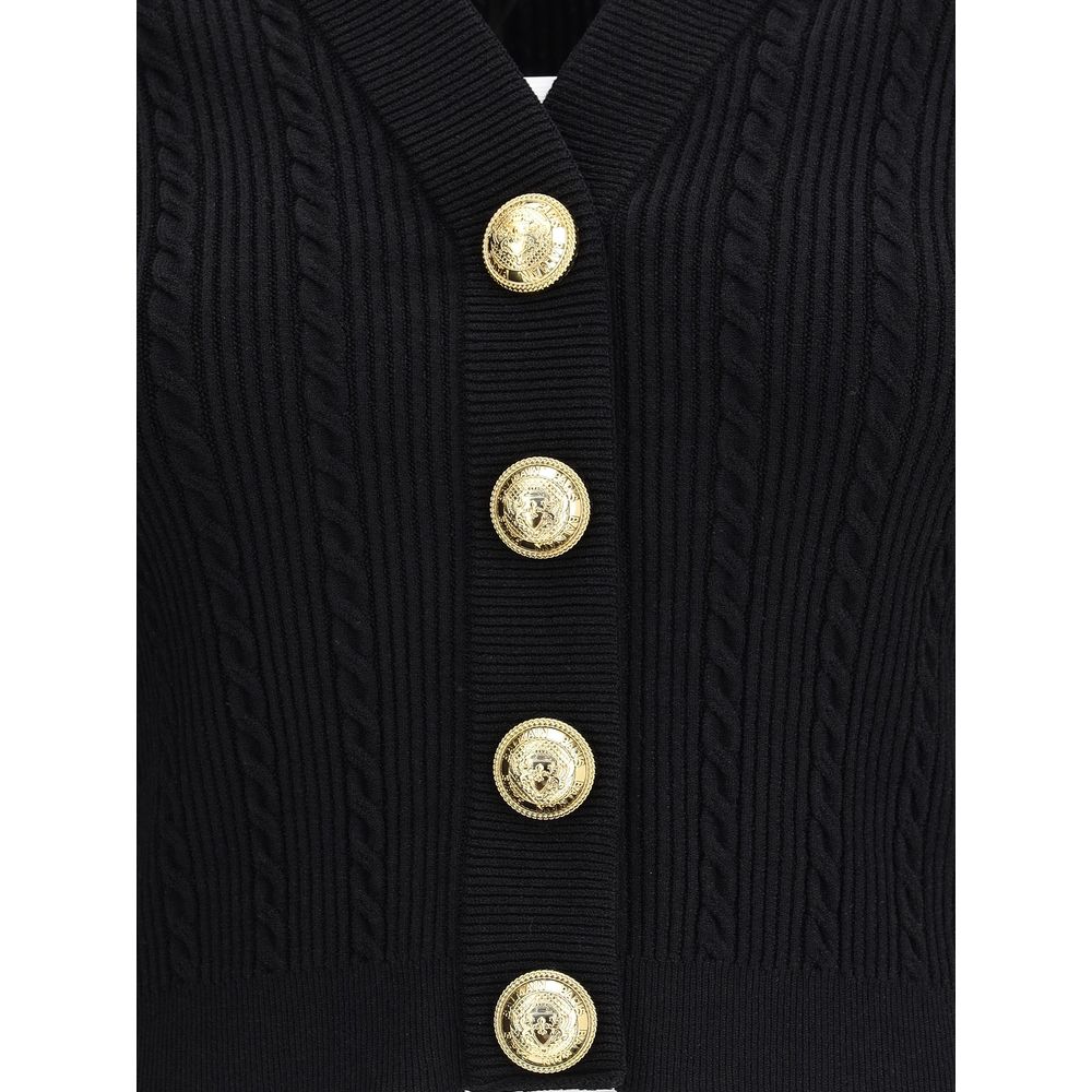 Ribbed and braided Cardigan
