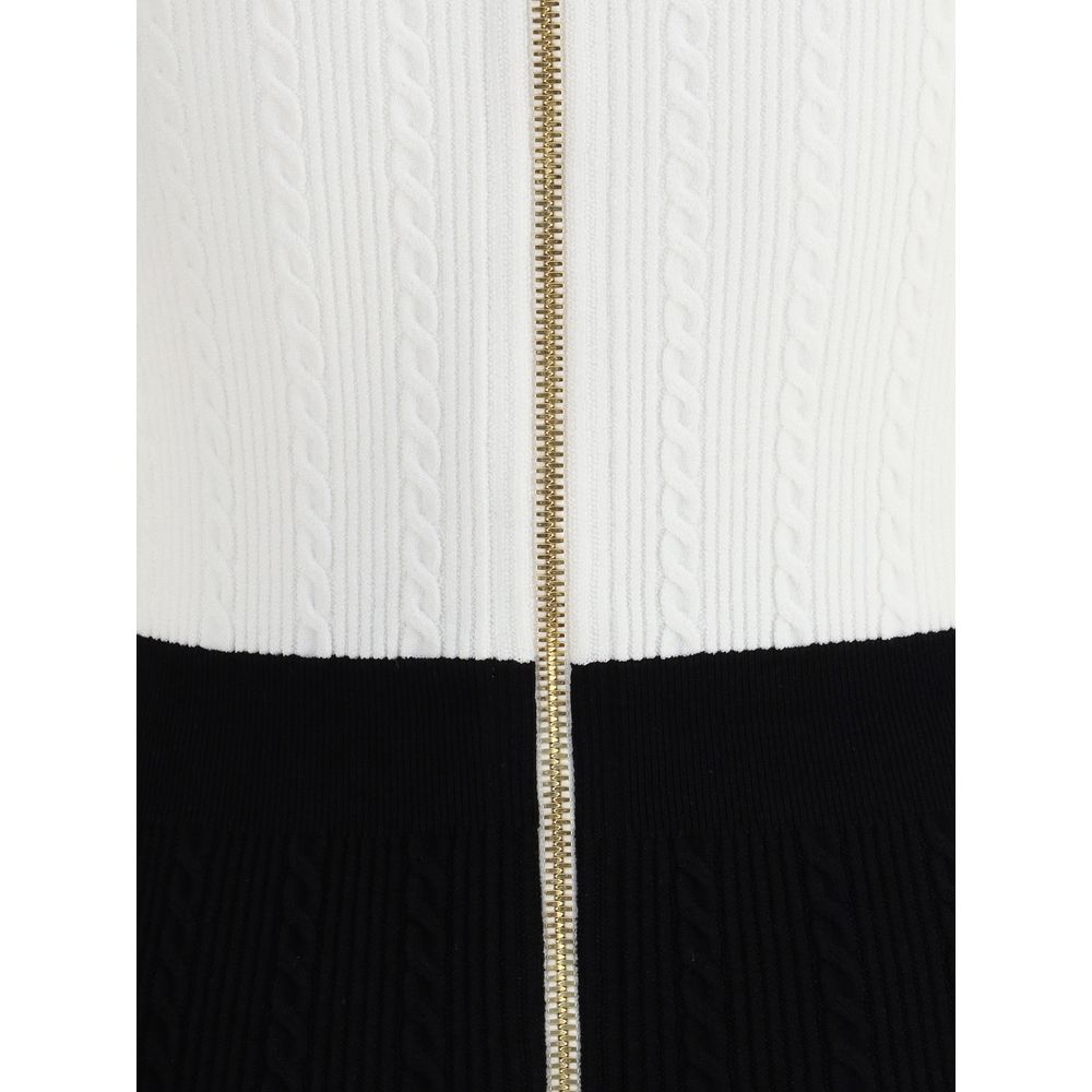 Braided pattern midi Dress