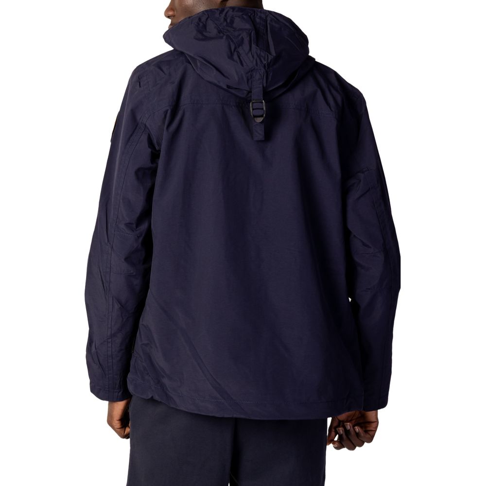 Blue Polyester Jackets & Coat