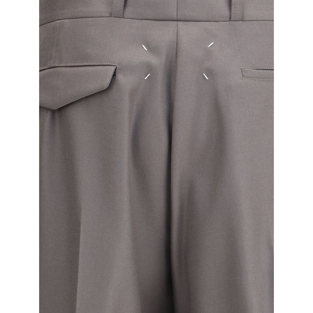Green Wool Trousers