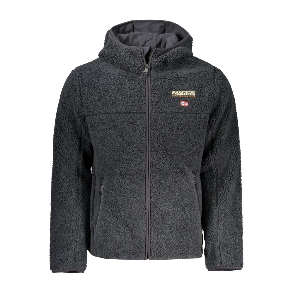 Black Polyester Jackets & Coat
