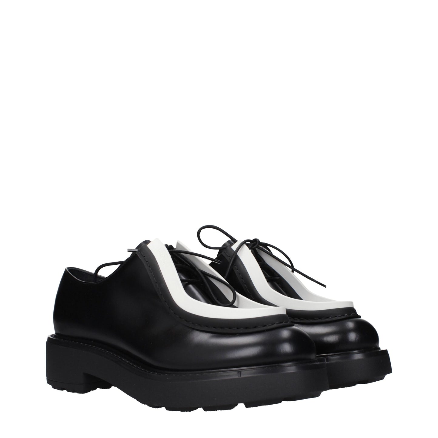 Black Leather Oxfords And Derbies