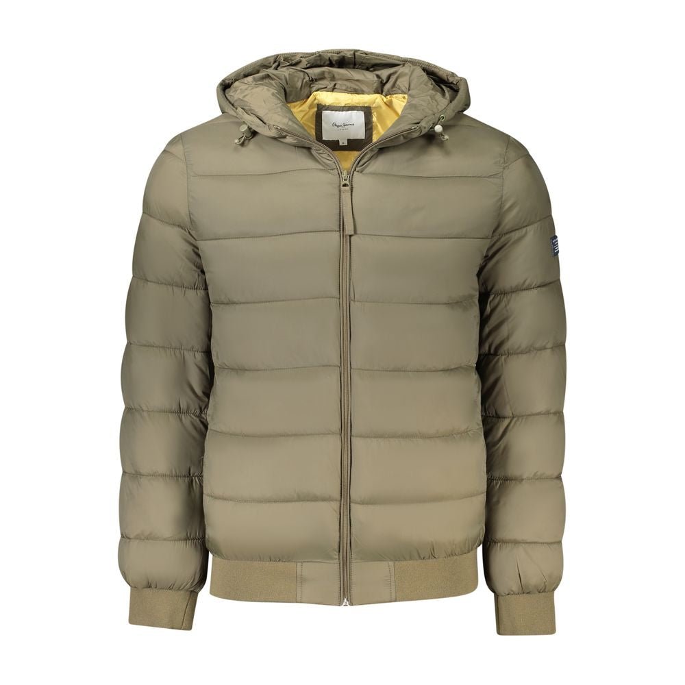 Brown Polyamide Jackets & Coat