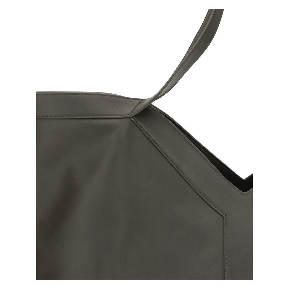 Oversized leather Y Tote Bag