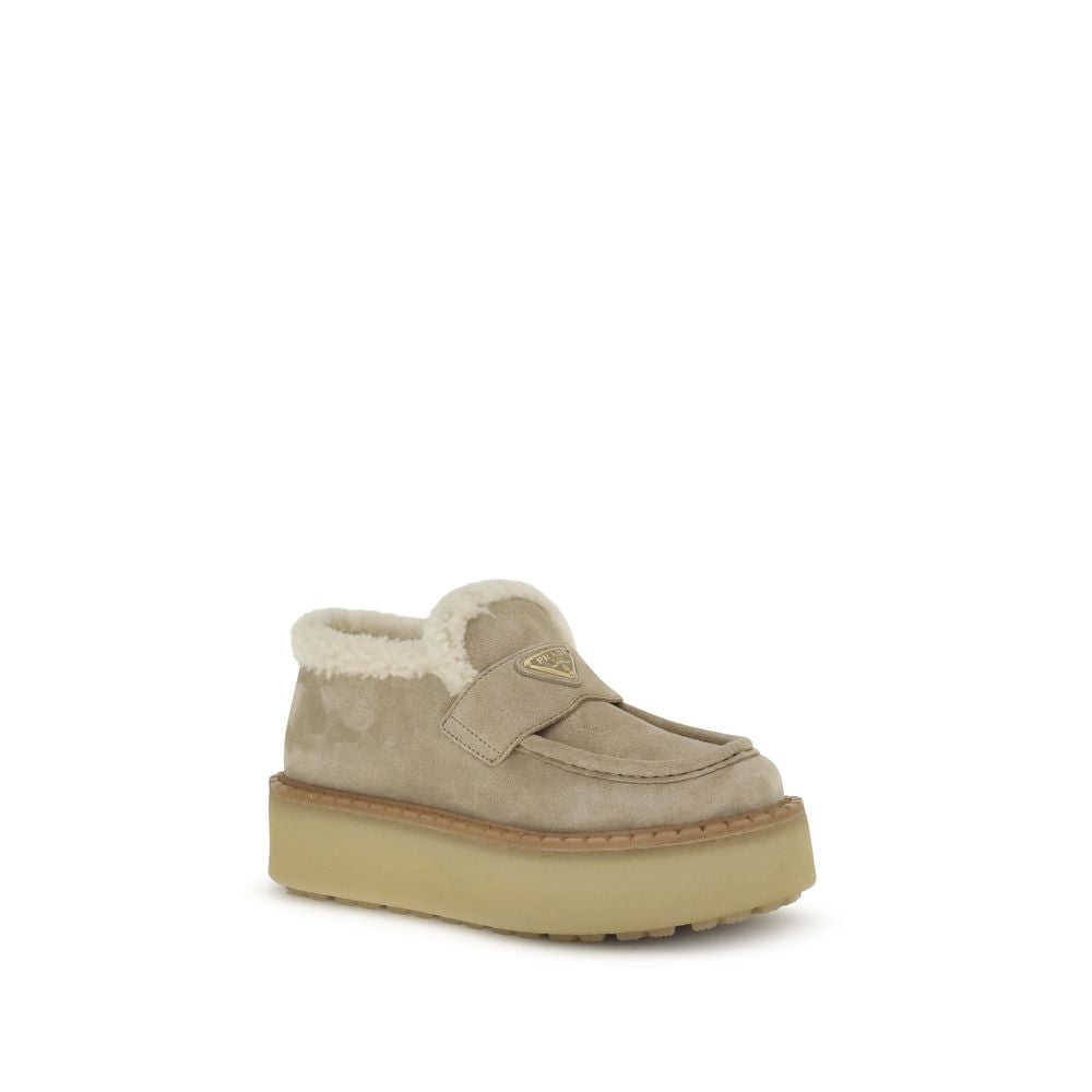 Suede Loafers with shearling