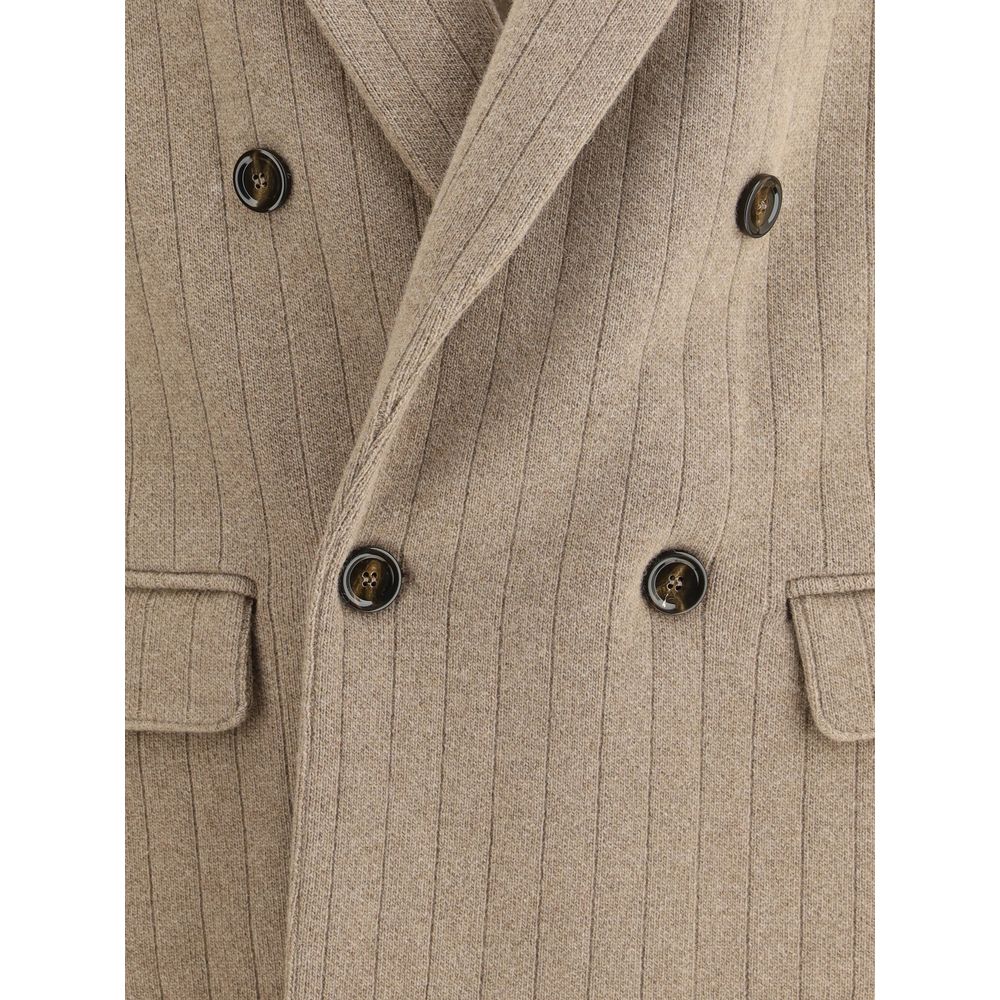 Double-breasted Knit Jacket
