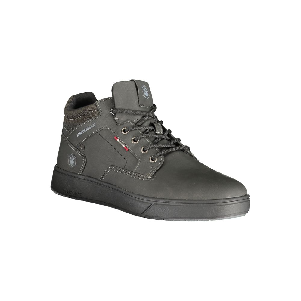 Black Polyester Sneaker