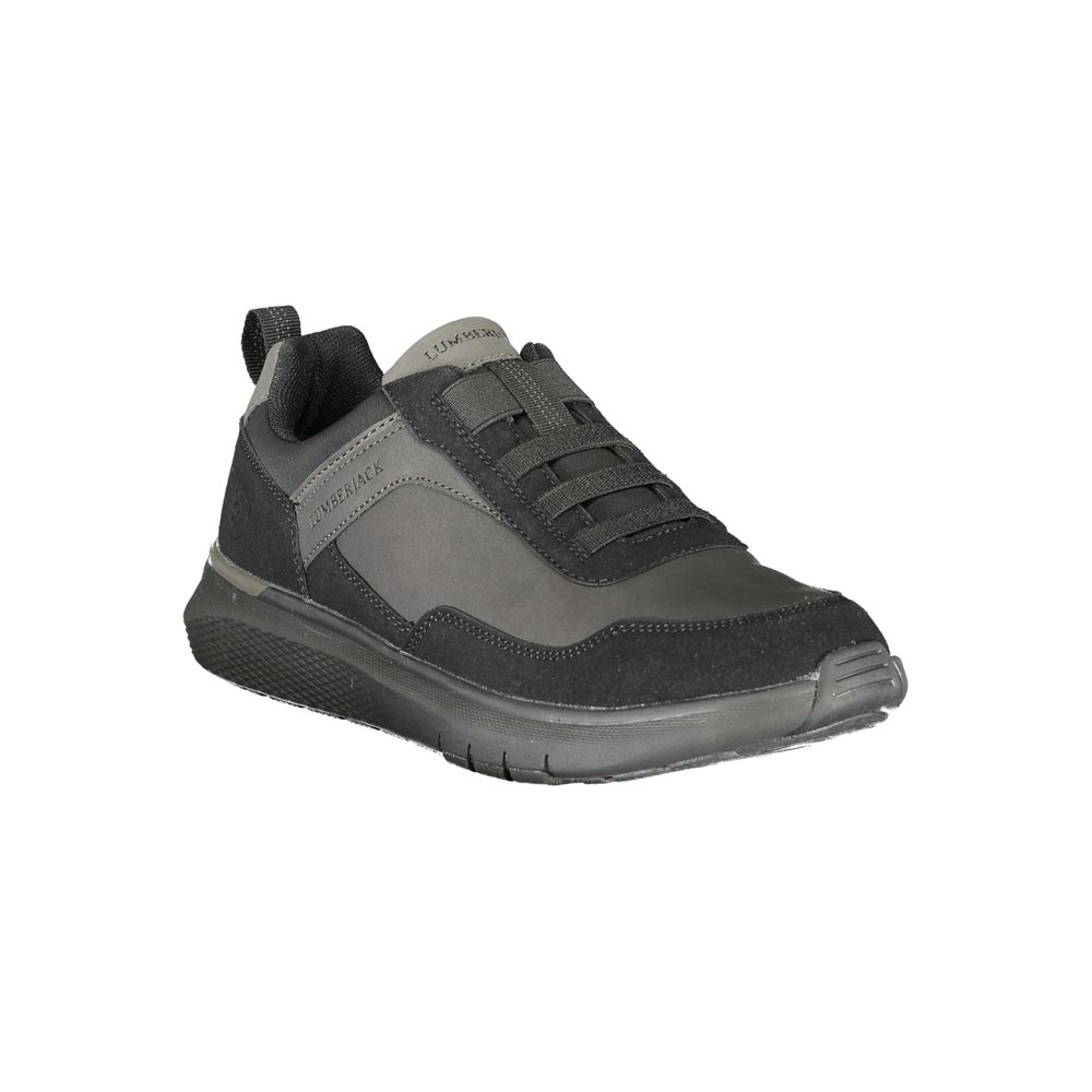 Black Polyester Sneaker