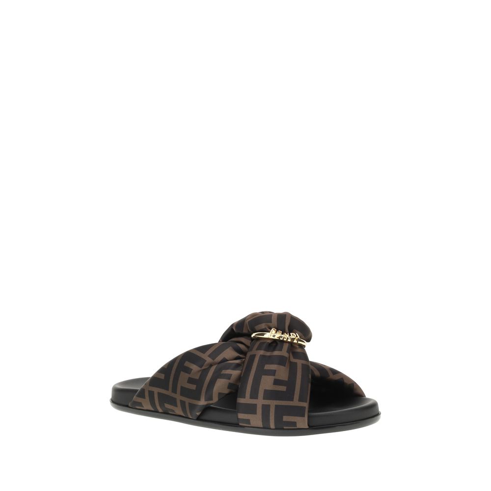 Satin Slide Sandals