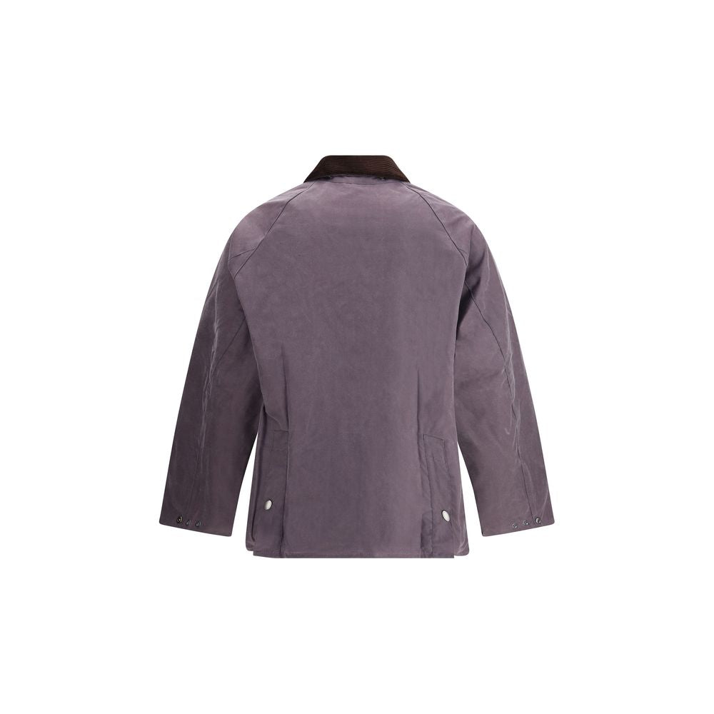 Waxed Jacket with a corded velvet collar