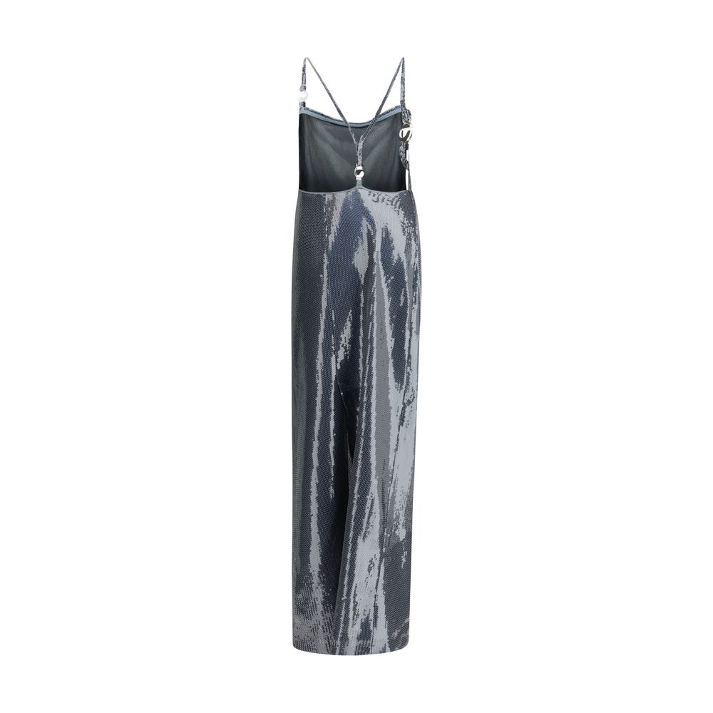 Ruched Sequin-Embellished Gown